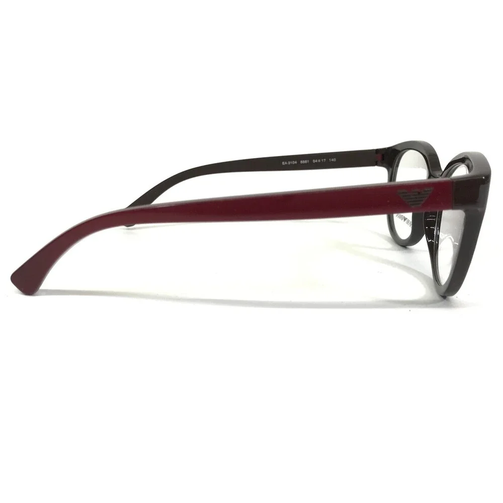 Emporio Armani Eyeglasses Frames EA3104 5561 Dark Brown Red Cat Eye 54-17-140